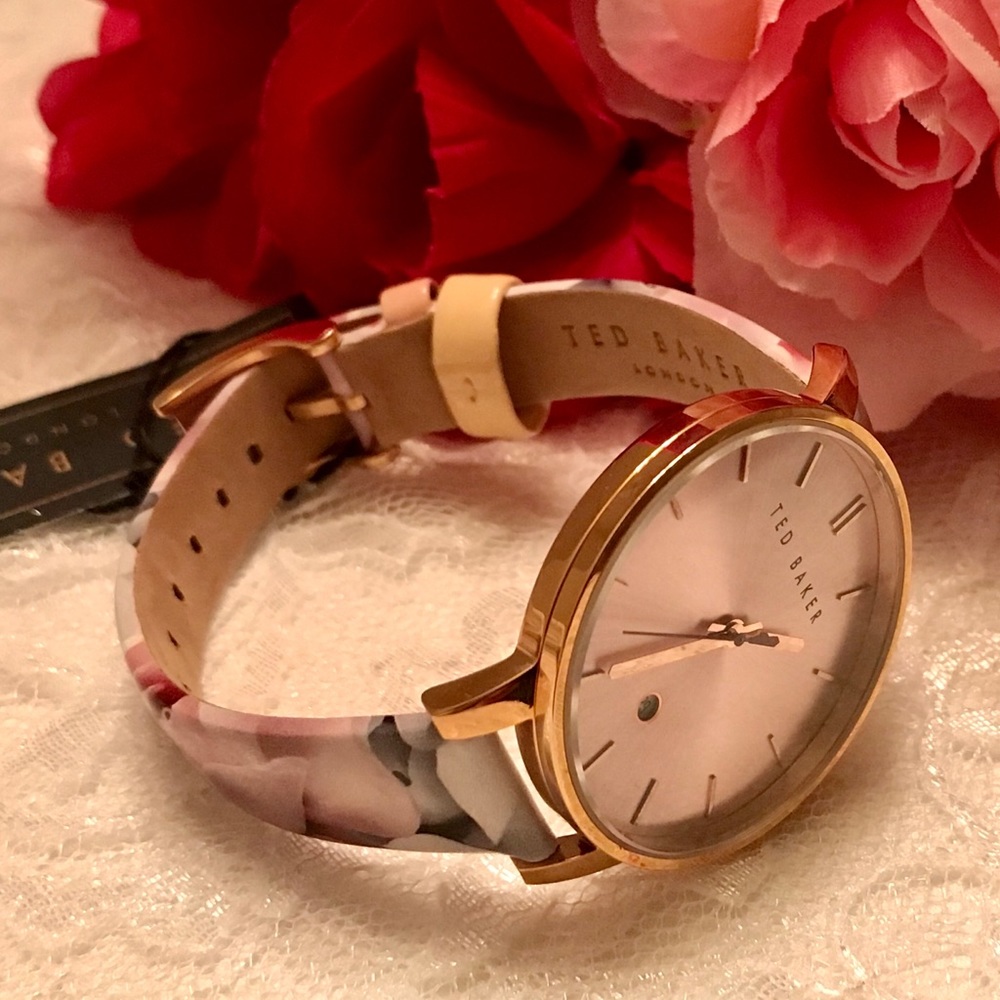 Ted Baker Kate Rose Patent Leather Strap Watch NWT